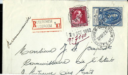 Doc. De AUDERGHEM - OUDERGEM - C 1 C - Du 27/10/52 Avec  UPU N° 885  En Rec. (E ) - Landelijks Post