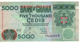 GHANA 5'000 Cedis P34j  Dated 4th August 2006   (  Arms - Cargo Ship & Logs On Back ) - Ghana