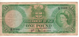 FIJI  1 Pound  P53f   Dated 20th January  1964   ( Queen Elizabeth II ) - Fidschi