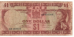 FIJI  1 Dollar   P71a      ( ND  1974   Queen Elizabeth II - Januca Beach On Back ) - Fidschi