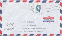 USSR Air Mail Cover Sent To USA 1990 Single Franked BIRDS - Cartas & Documentos