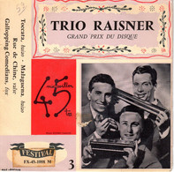 Disque - Trio Raisner - Taccata - Malaguena -festival FX.45.1008 M - France 1956 - Instrumental