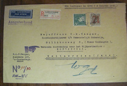 Nederland 1930 Luchtpost Gondangdia Hollande Gravenhage Reco Cover Java Indonesia Weltevreden Air Mail - Lettres & Documents