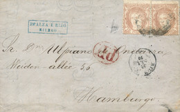 Ø 113(2) En Envuelta De Bilbao A Hamburgo (Alemania), El 22/9/1870. Mat. P.C. "20" Ilegible. En El Frente Fechador Y "P. - Lettres & Documents