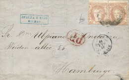 Ø 113(2) En Envuelta De Bilbao A Hamburgo (Alemania), El 22/9/1870. Mat. P.C. "20" Ilegible. En El Frente Fechador Y "P. - Briefe U. Dokumente