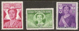 Tonga  1950  SG 92-3  50th Birthday Lightly Mounted Mint - Tonga (...-1970)
