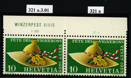 321a.3.01 Im Paar "Retouche In Der Linken Oberen Ecke" - Postfrisch/**/MNH - Variétés