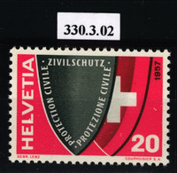 330.3.02 "Retouche Im Roten Wappenschild über Kreuzende " - Postfrisch/**/MNH - Varietà