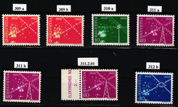 309-312 Serie Mit Farbnuancen - Postfrisch/**/MNH - Abarten