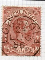 Italie - Italy - Italien Colis Postal 1884-86 Y&T N°CP3 - Michel N°PPM3 (o) - 50c Humbert I - Pacchi Postali