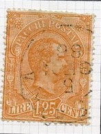 Italie - Italy - Italien Colis Postal 1884-86 Y&T N°CP5 - Michel N°PPM5 (o) - 1,25l Humbert I - Postal Parcels