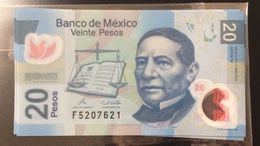 RL) 2010 MEXICO, BANKNOTES, PRESIDENT BENITO JUAREZ, JUSTICE, MONTE ALBAN OAXACA, COCIJO, FINANCE, BANK OF MEXICO - Mexico