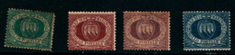 20822) SAN MARINO-Cifra E Stemma In Cornice Ovale - 30 Dicembre 1894- 4VALORI MNH** - Used Stamps