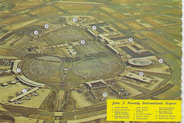 Post Card -JFK John F Kennedy International Airport Aerial View 1967 Airline Terminals - Aeropuertos