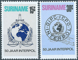 Suriname,1973 The 50th Anniversary Of International Criminal Police Organization Or Interpol,MNH - Surinam