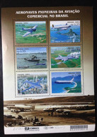 Brazil, Uncirculated Souvenir Sheet, « AVIATION », « Aircrafts », 2001 - Ungebraucht