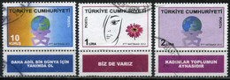 Turkey 2012 - Mi. 3930 Zf -3932 Zf O | Ensuring Equal Opportunities For Men And Women - Used Stamps