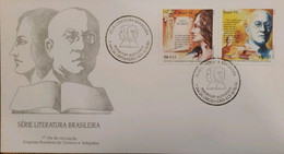 A) 1994, BRAZIL, WRITERS, BRAZILIAN LITERATURE SERIES, FDC, STAMPS OF DAY OF THE BOOK, TOMAS ANTONIO GONZAGA, FERNANDO D - Cartas & Documentos