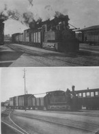 Tramway De La Sarthe  TS ? Locomotive ( Blanc-Misseront)  2X PHOTOS Chemins De Fer Vapeur Steam - Trains