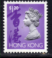 Hong Kong 1992 - 96 QE2 $1.20 Definitive MNG SG 709 ( G159 ) - Gebruikt