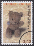 Specimen, Belgium Sc1930 Rights Of The Child, Doll, Bear - Bambole