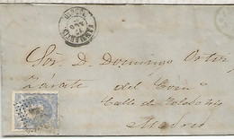 GOBIERNO PROVISIONAL  ENVUELTA ESCRITA DE SAN MARTIN DE VALDEIGLESIAS A MADRID 1872 - Storia Postale