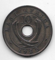 *East Africa 10 Cents 1925   Km 19   Xf/ms60 !!!! - Colonie Britannique