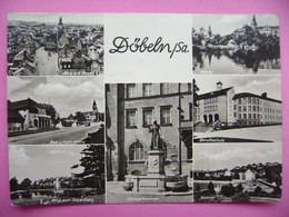 Döebeln Saxony - Bad U. Kath. Kirche, Geyersberg, Schule, Stadion, Berufsschule, Schlegelbrunnen - Posted 1966 - Doebeln
