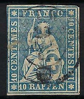 SUISSE Ca.1857:  Le ZNr.23G, Obl. CAD - Gebraucht