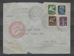 ITALIA 1936 - Frontespizio Di Lettera Per Il Brasile Via Condor          (g6591) - Storia Postale (Posta Aerea)