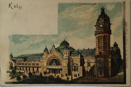 Koln // Litho - Bahnhof Ca 1900 - Köln