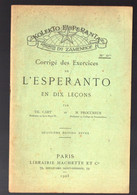 (esperanto)  Corrigé Des Exercices En 10 Leçons 1905 (PPP23932) - Dictionaries