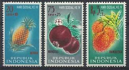 Indonesië / Indonesia 1961 Nr 319/321 Postfris/MNH Vruchten, Fruit, Fruits - Indonesien