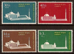 Indonesië / Indonesia 1962 Nr 328/331 Postfris/MNH Istiqlal Moskee, Mosque - Indonesia