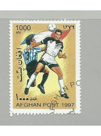 TIMBRE AFGHANISTAN COUPE DU MONDE DE  FOOTBALL FRANCE 1998 OBLITERE - Afghanistan