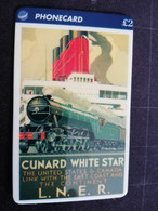 GREAT BRITAIN   2 POUND  CUNARD WHITE STAR       TRAINS/RAILWAY   PREPAID      **3267** - Collections