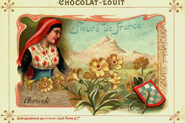 Chromos //   Chocolat Louit  //  Série De 16  / Fleurs De France - Louit