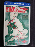 GREAT BRITAIN   2 POUND D.I.T. FLY BY RAILWAY AIR SERVICES            TRAINS/RAILWAY   PREPAID      **3279** - [10] Sammlungen