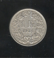 1 Franc Suisse / Switzerland 1931 - Autres & Non Classés