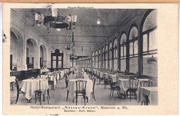 Biebrich (Wiesbaden) Hotel-Restaurant "Nassau-Krone", Haupt-Restaurant, Innenansicht, 1911 - Wiesbaden