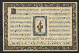 ONU - Nations Unies -  Genève -  1988 -N° Yvert  171 Et BF 5 Bloc-feuillet - Neufs** - Déclaration Droits Homme - - Nuevos