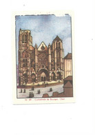 Bourges La Cathédrale Cher Bien 73 X 50 Mm Bien Pub: Chocolat Lombart Didactique Au Dos - Lombart