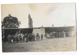 BOURBON LANCY (71) Carte Photo AVIATION Meeting 1912 Hangars à Avions Animation - Andere & Zonder Classificatie