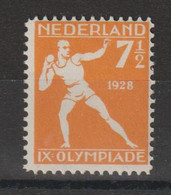 Pays Bas 1928  JO D'Amsterdam 203 Athlétisme 1 Val ** MNH - Summer 1928: Amsterdam