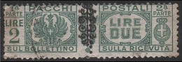 Italia - Pacchi Postali Del 1927/32 Soprastampato Lire 2 Verde (n° 55) - 1945 - Postpaketten