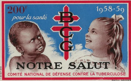 VIGNETTE GRAND FORMAT COMITE NATIONAL CONTRE LA TUBERCULOSE -ANNEE 1958-59-SIGNEE DELRIEU - Tuberkulose-Serien