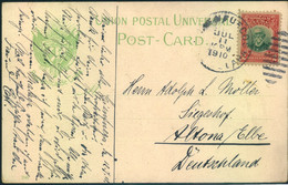 1910, Picture Postcard Showing "cock Fight" Sent From CIENFUEGOS To Altona - Autres & Non Classés