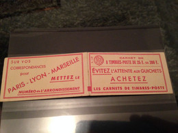 FRANCE - 1955-59 - Carnet N° 1011C-C 1 - Ohne Zuordnung