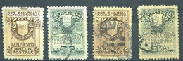 SAN MARINO 1907-10 2 SERIE STEMMA USATI - Oblitérés