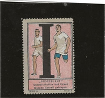 VIGNETTE  PUBLICITAIRE ALLEMAGNE - VICTORY RUN TALONS EN CAOUTCHOUC -ATHLETE EN COURSE (LETTRE I ) - Andere & Zonder Classificatie